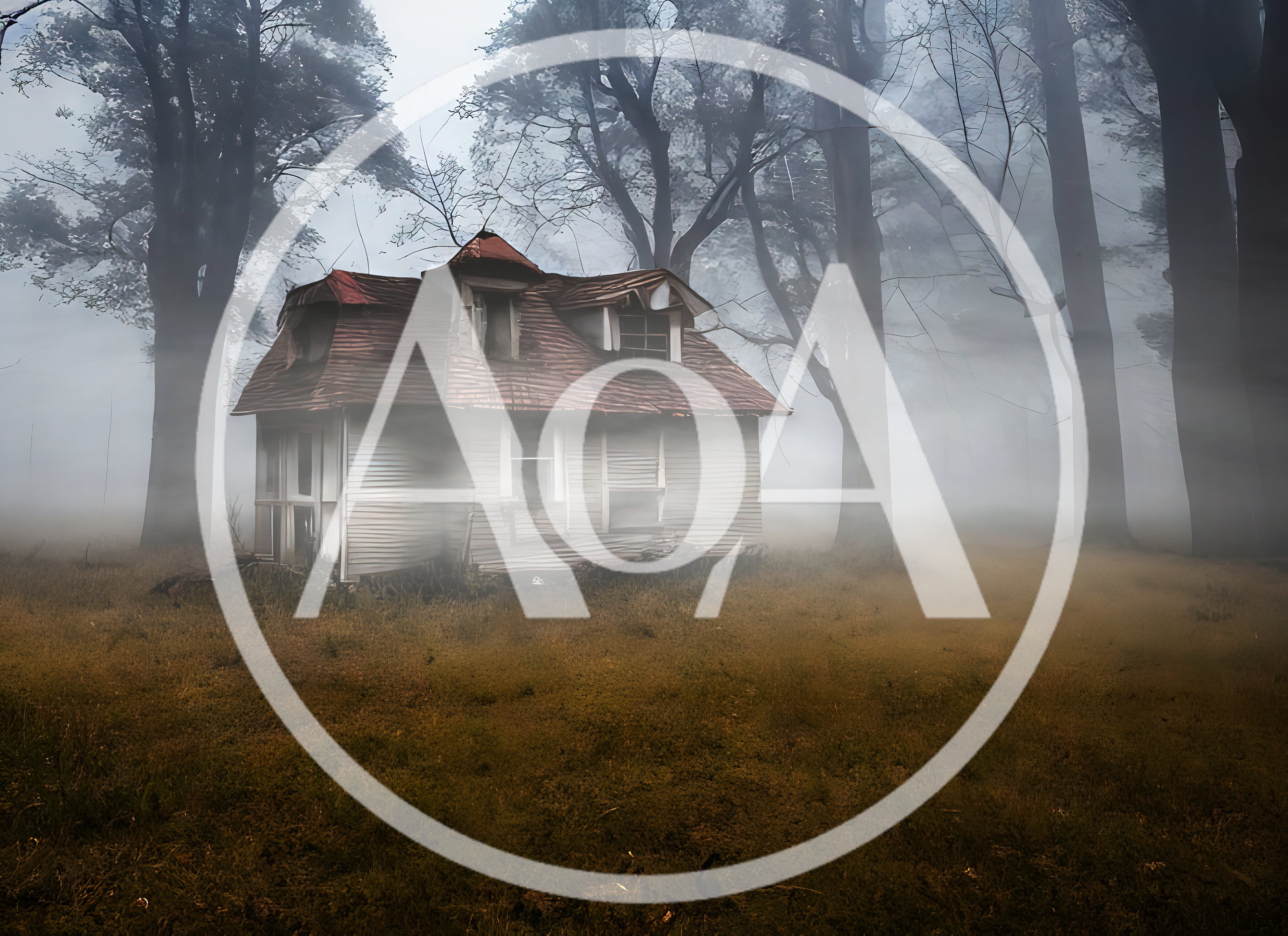 Abandoned House In A Foggy Forest