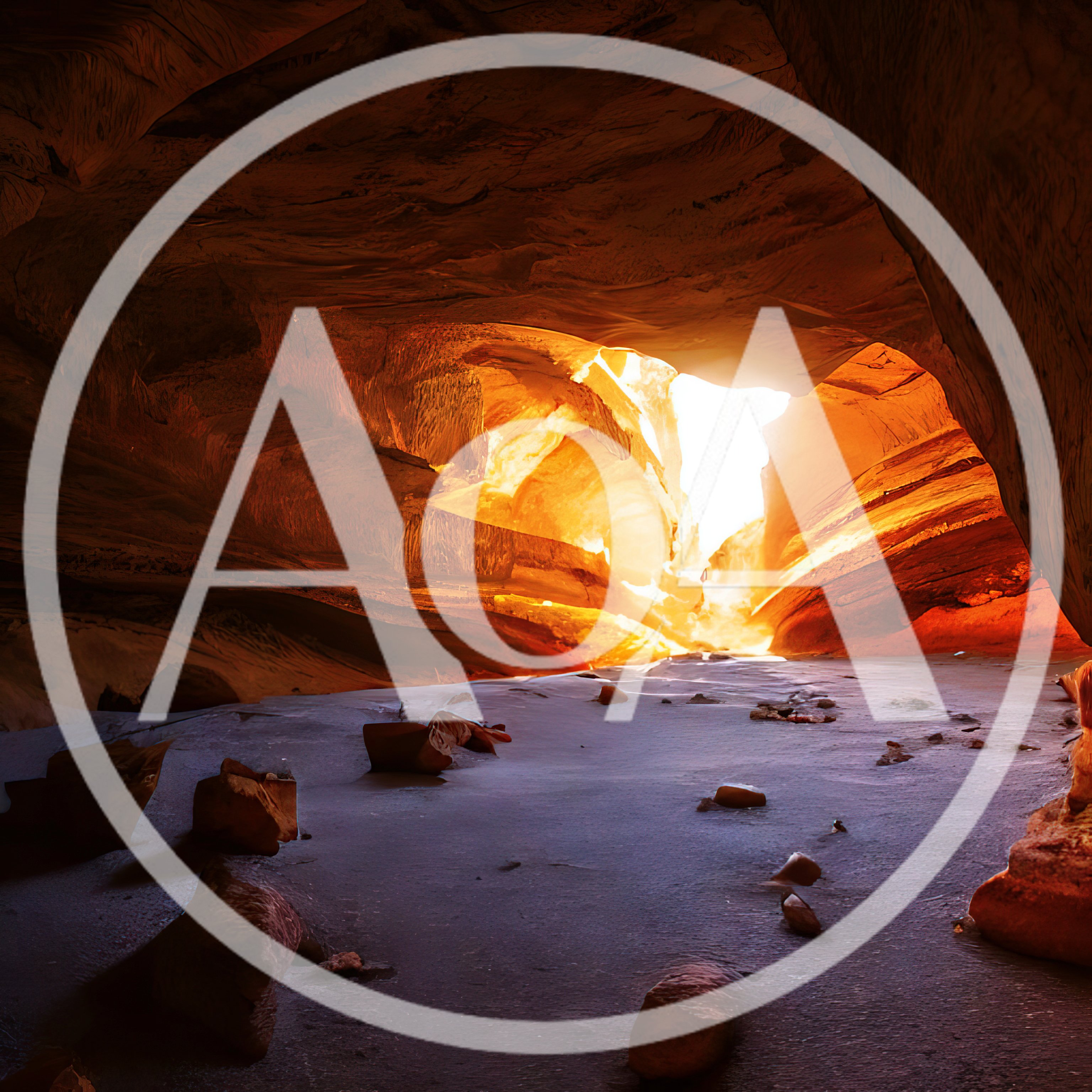 Sunlight Streaming Into A Desert Sandstone Cave