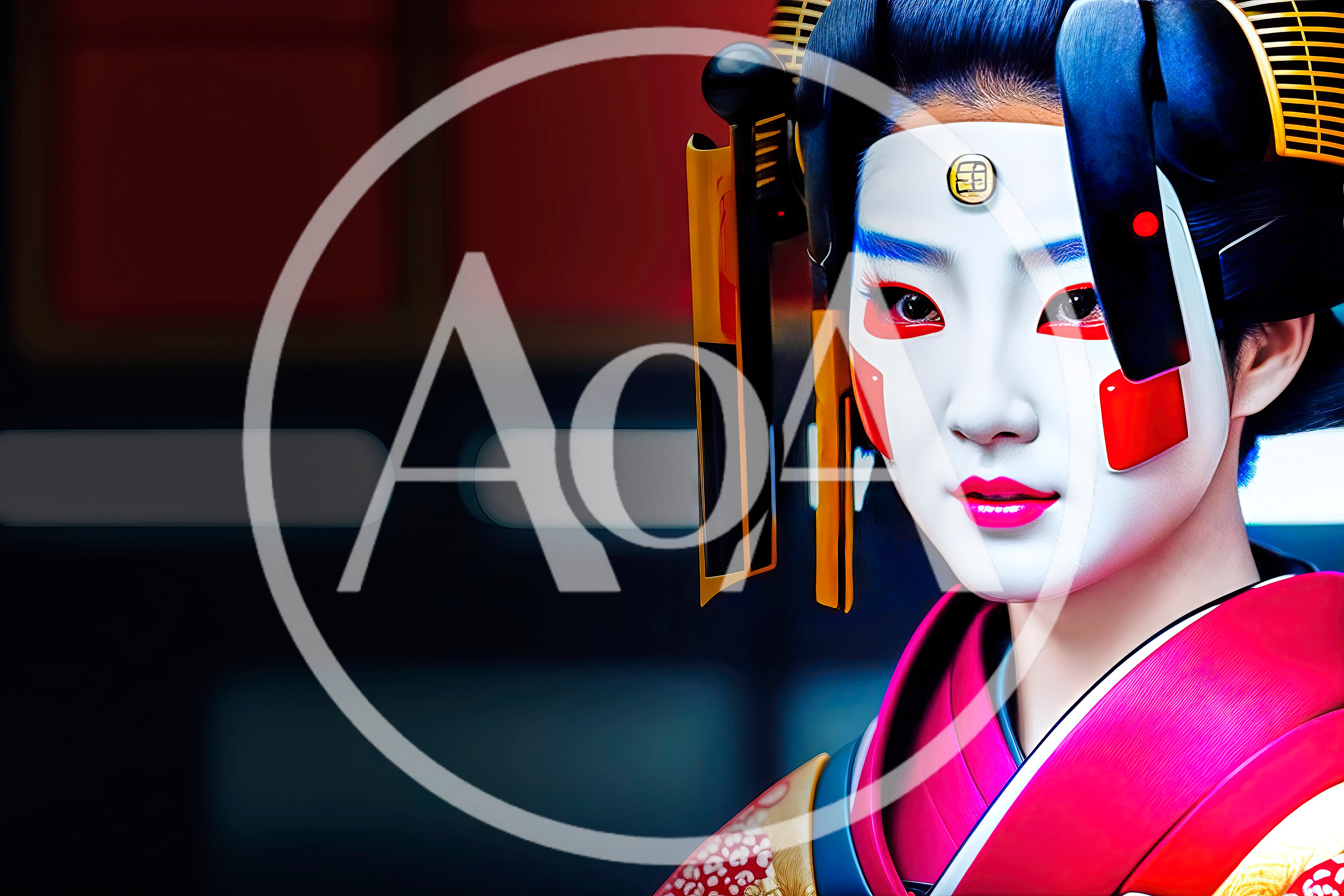 Portrait Of A Traditional Japanese Kabuki Performer