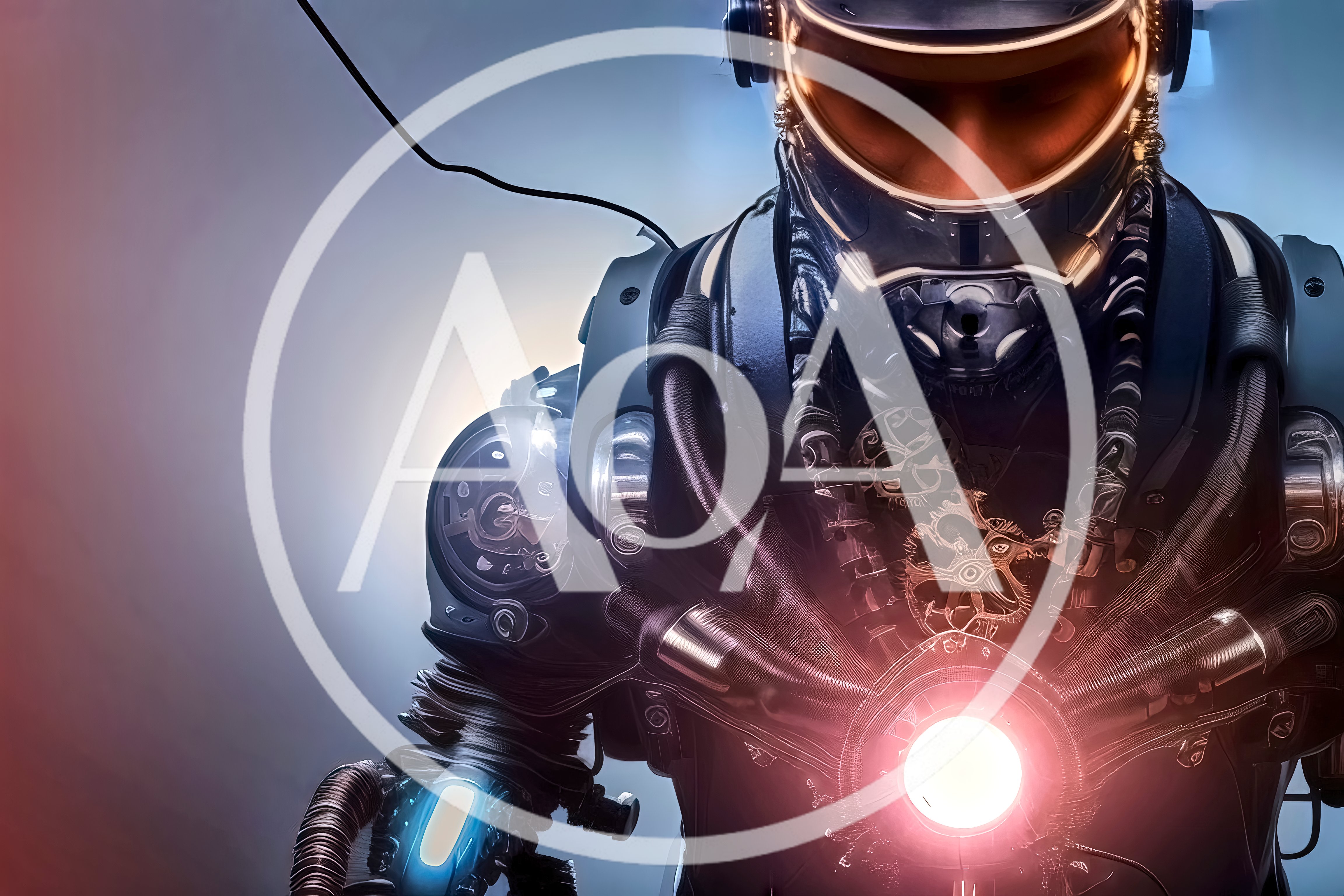 Futuristic Astronaut In Advanced Cybernetic Space Suit