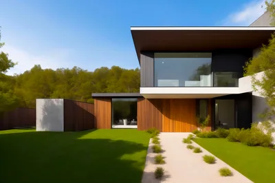 Modern Luxury House With Wood Siding And Large Windows