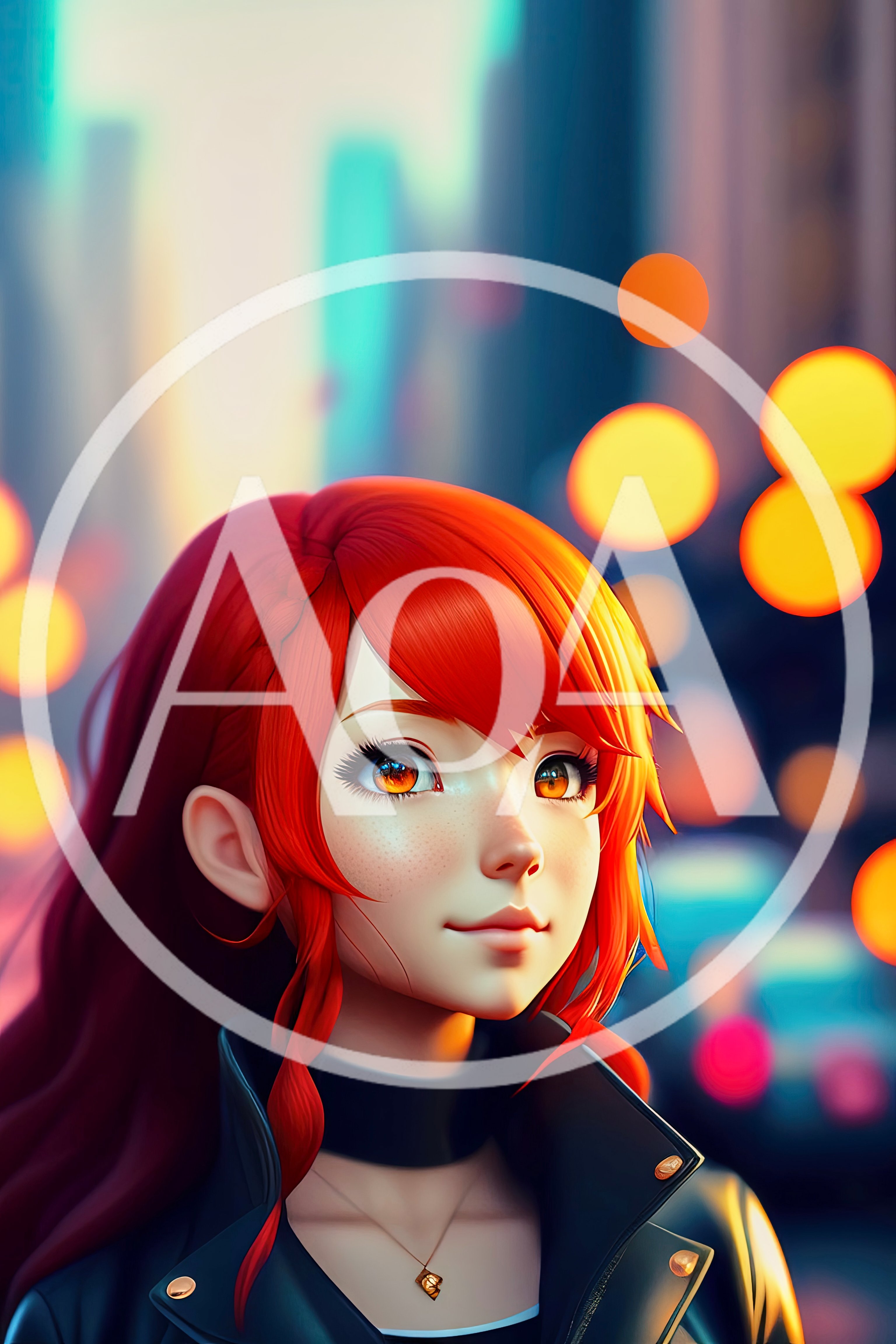 Portrait Of A Young Woman With Vibrant Red Hair