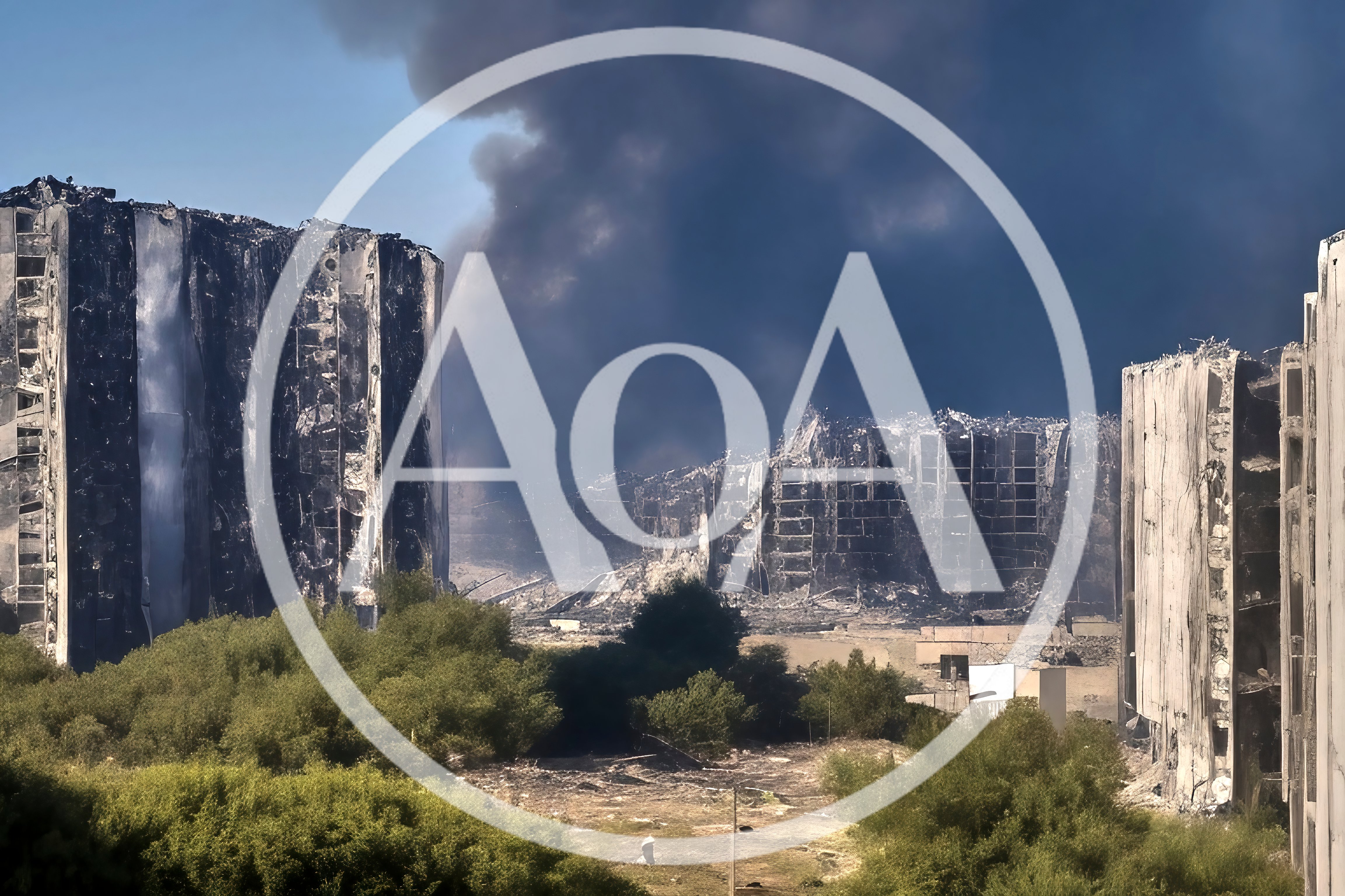 Destroyed Residential Buildings After Military Conflict