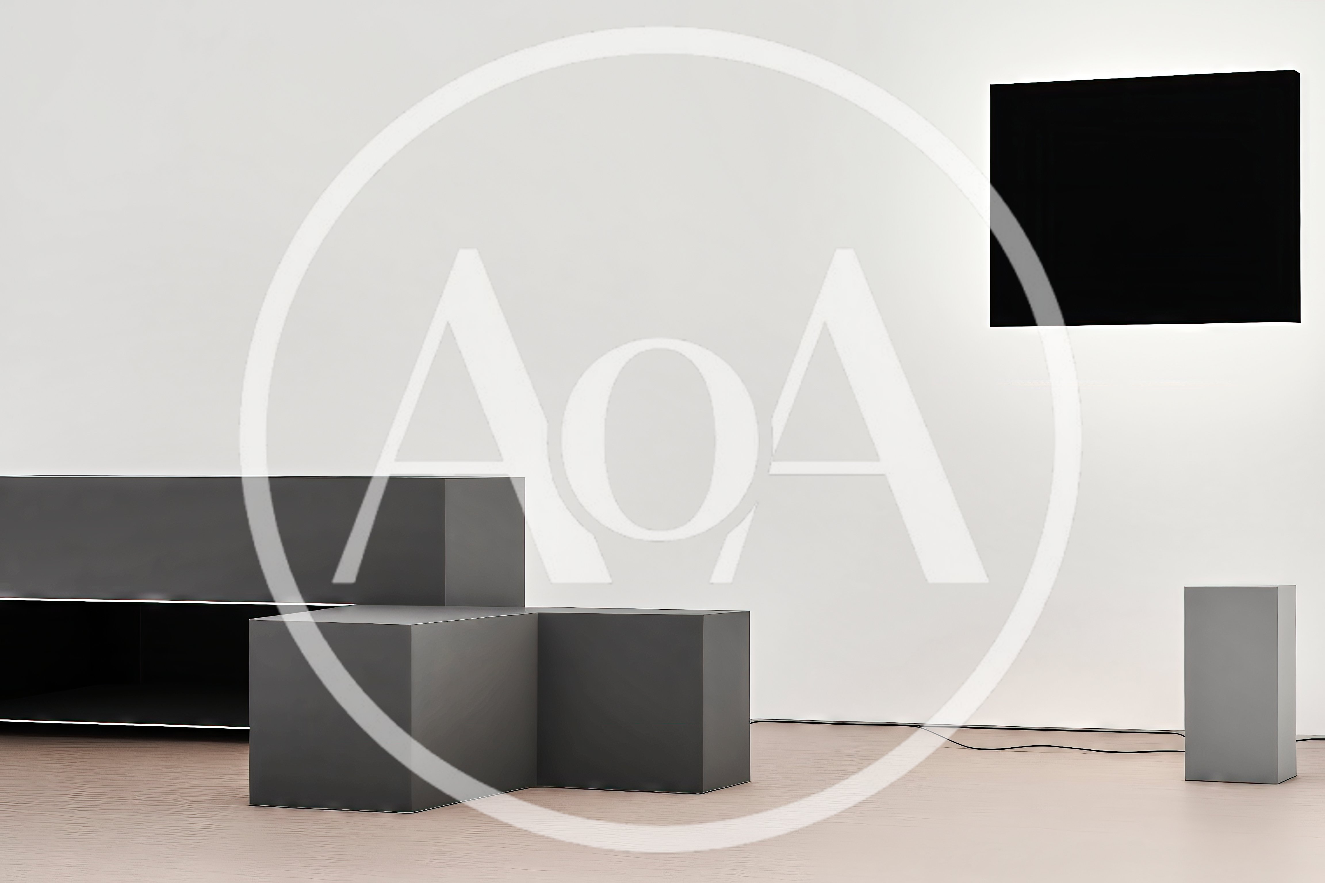 Minimalist Interior With Geometric Furniture And Wall Art
