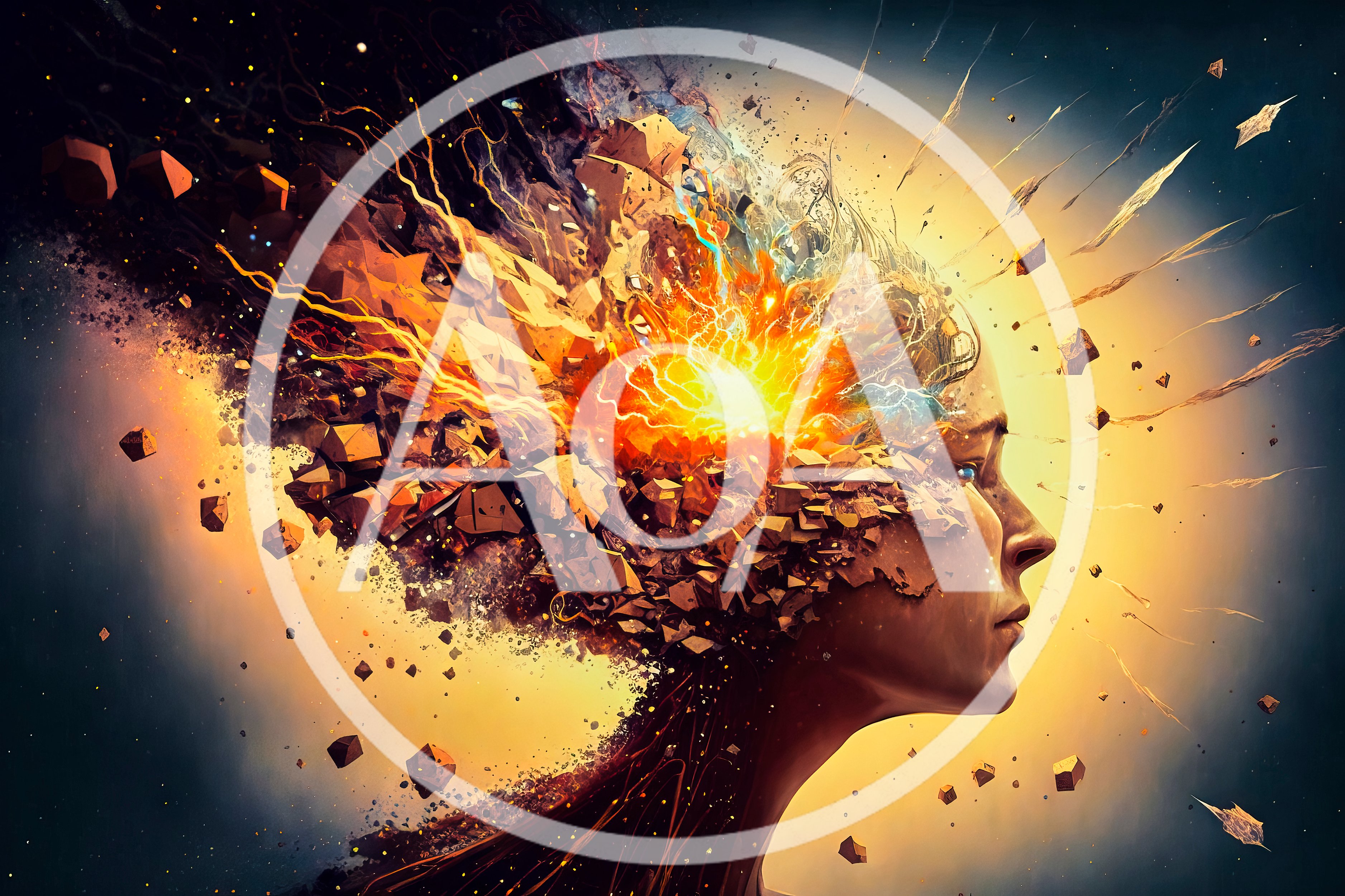 Surreal Conceptual Art Of A Human Head Exploding