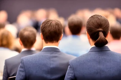 Business Professionals Attending A Corporate Conference