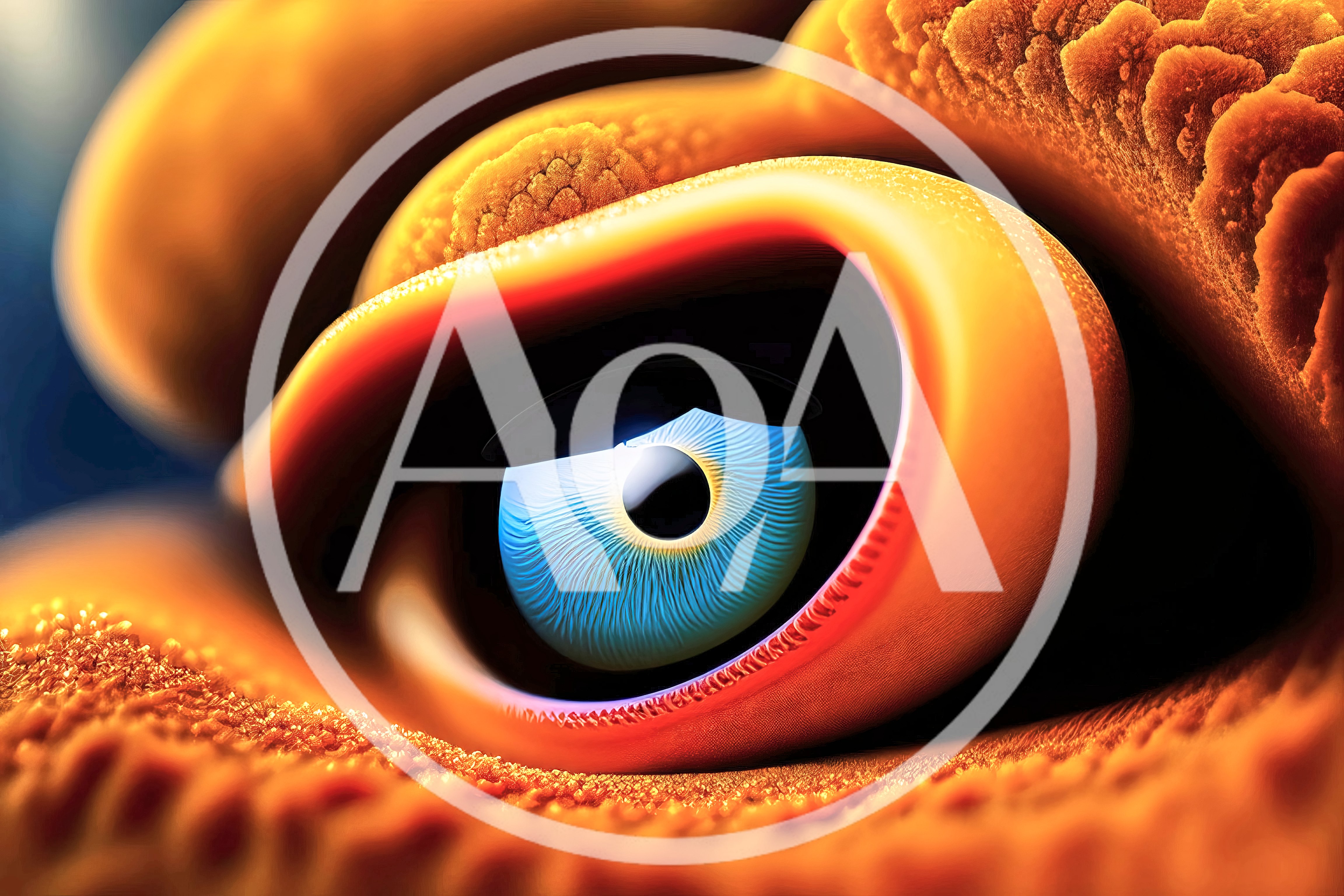 Macro Close Up Of A Surreal Blue Eye