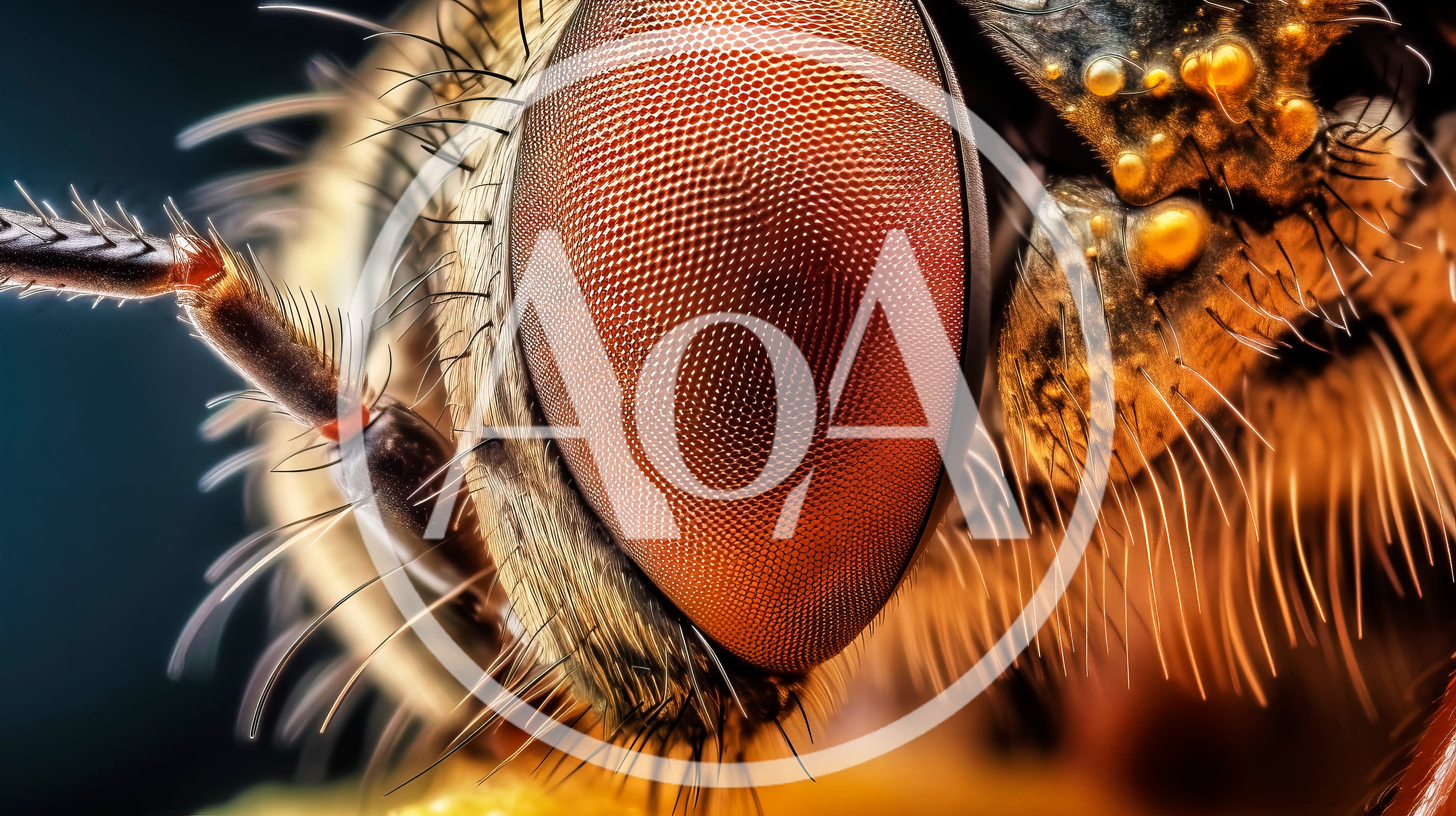 Extreme Macro Close Up Of A Housefly Eye