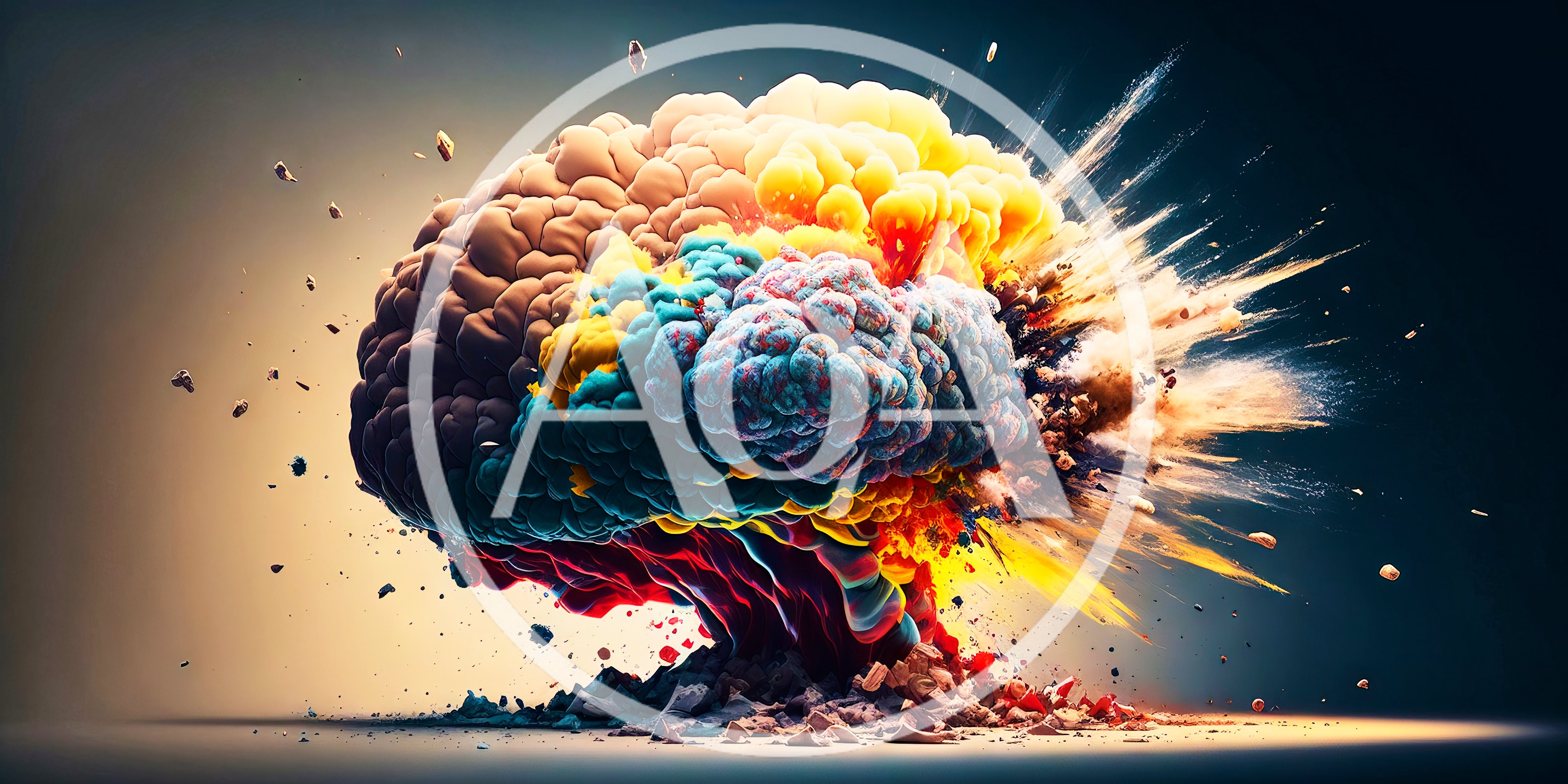 Exploding Human Brain Conceptual Art