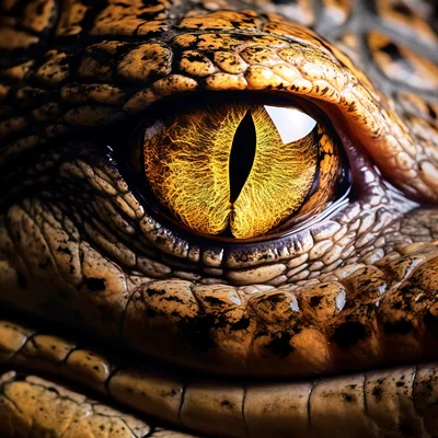 Extreme Close Up Of A Reptile Eye