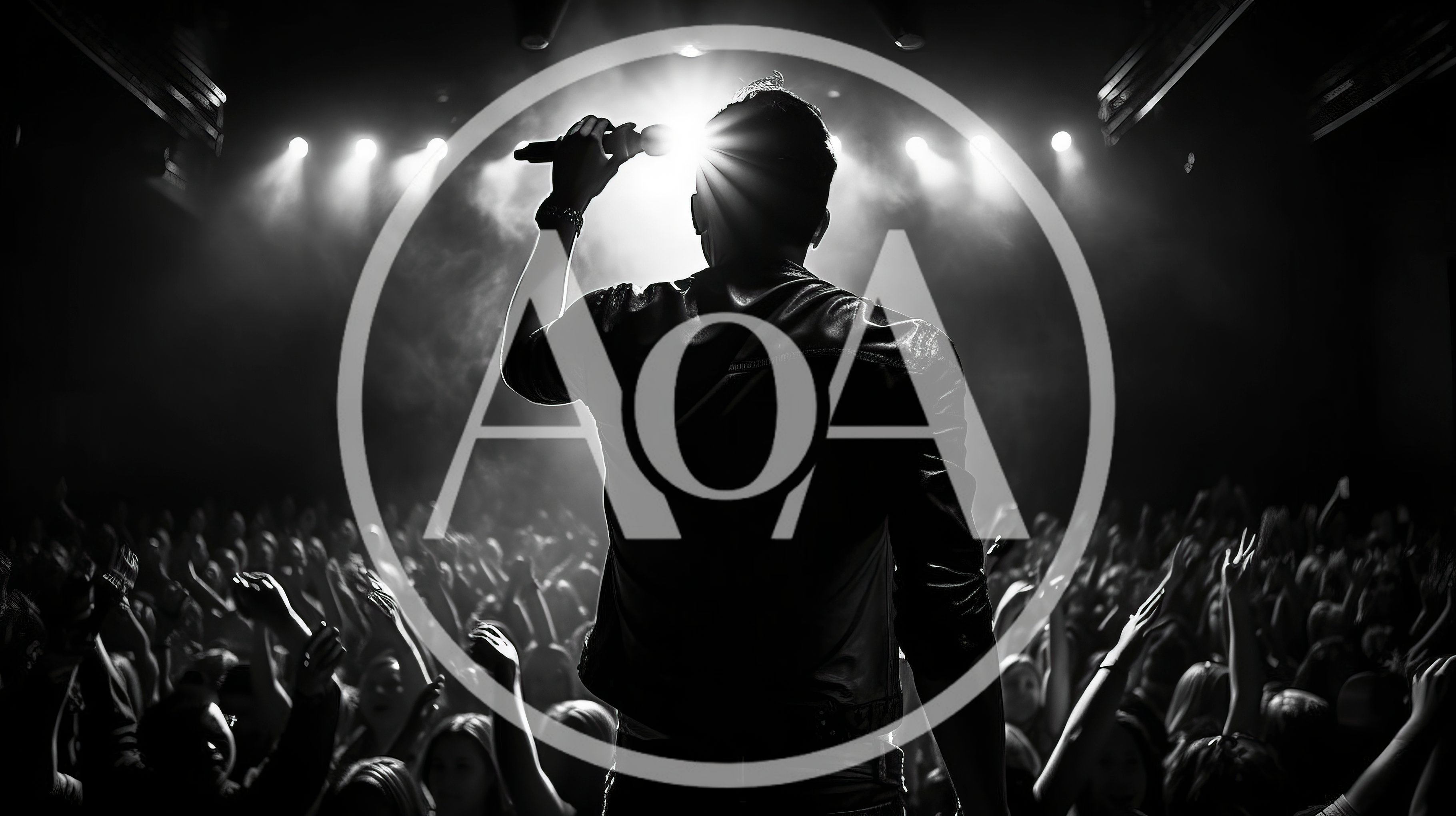 Silhouette Of A Singer Performing On Stage