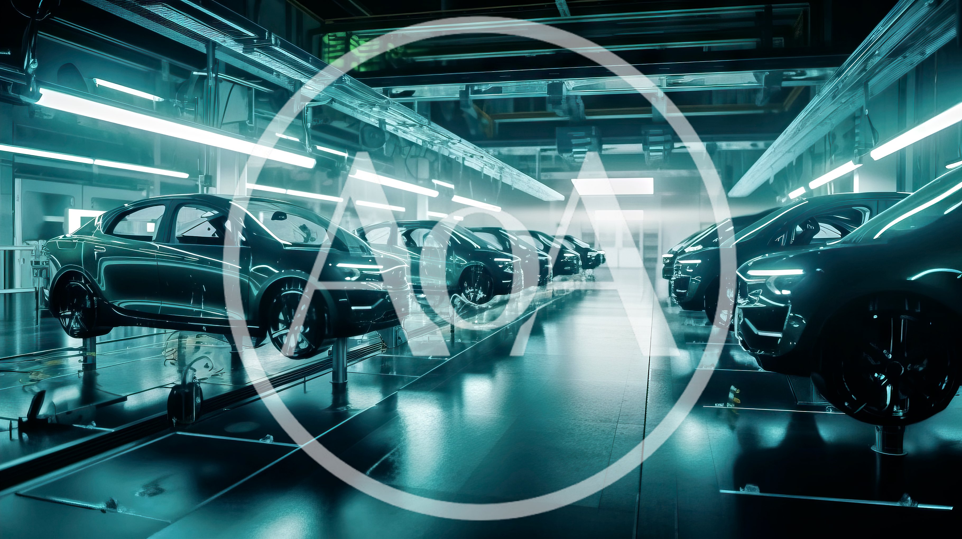 Automated Electric Vehicle Assembly Line in Modern Factory