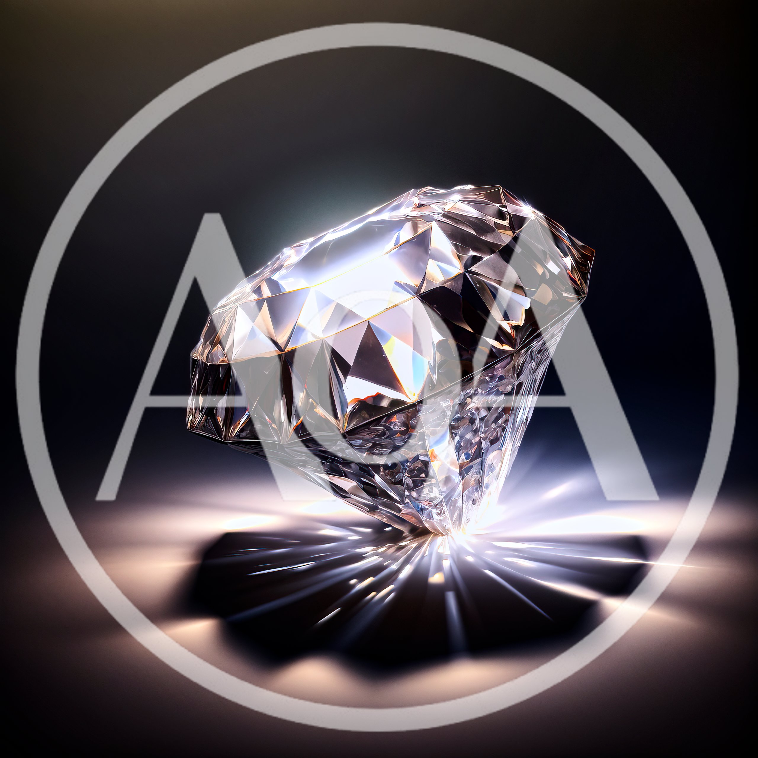 Brilliant Cut Diamond Sparkling On Dark Background