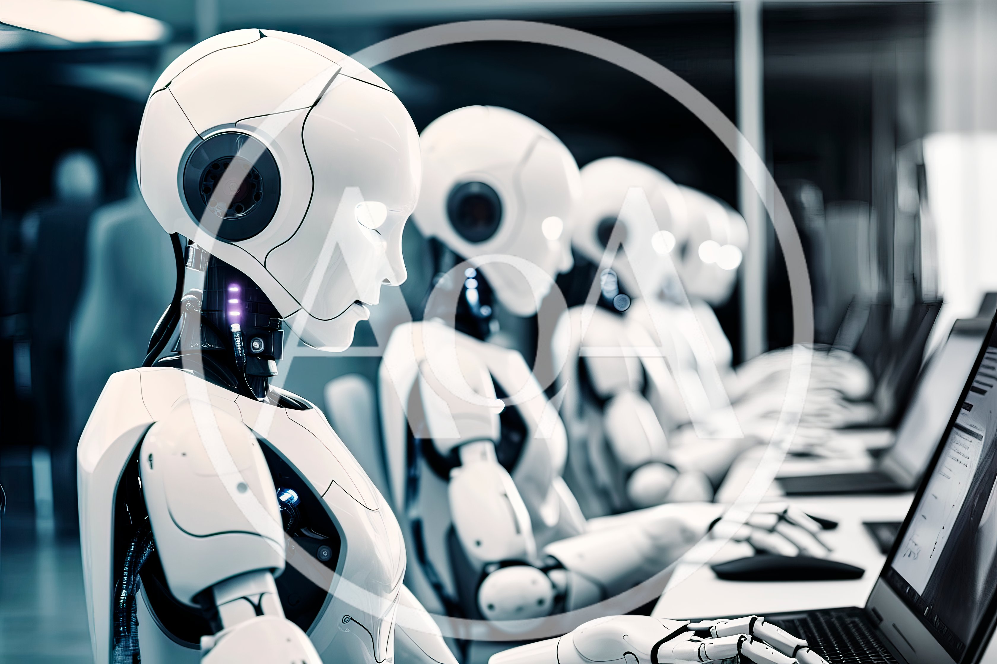 Humanoid Robots Working at Computer Workstations