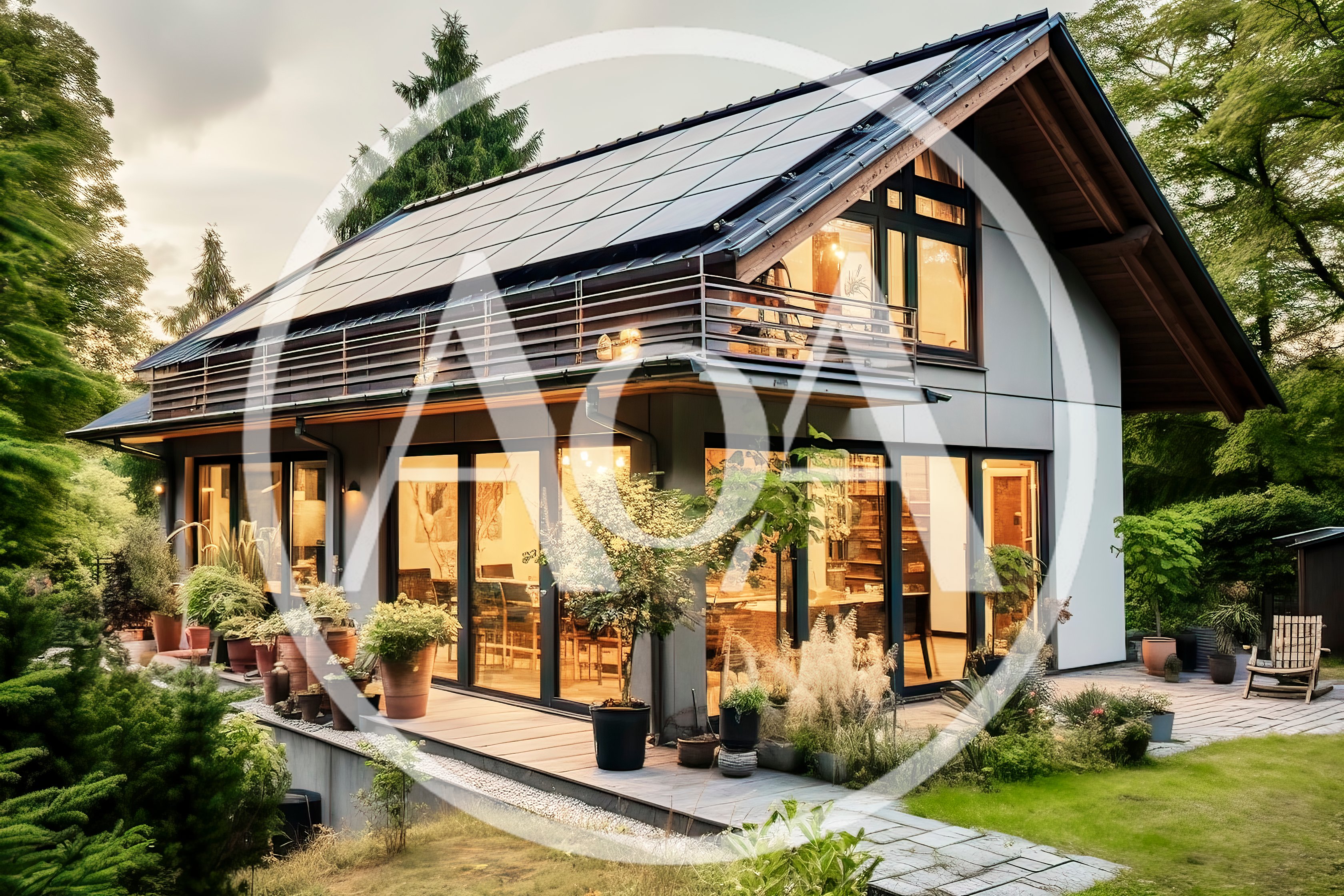 Modern Sustainable House With Solar Roof Panels
