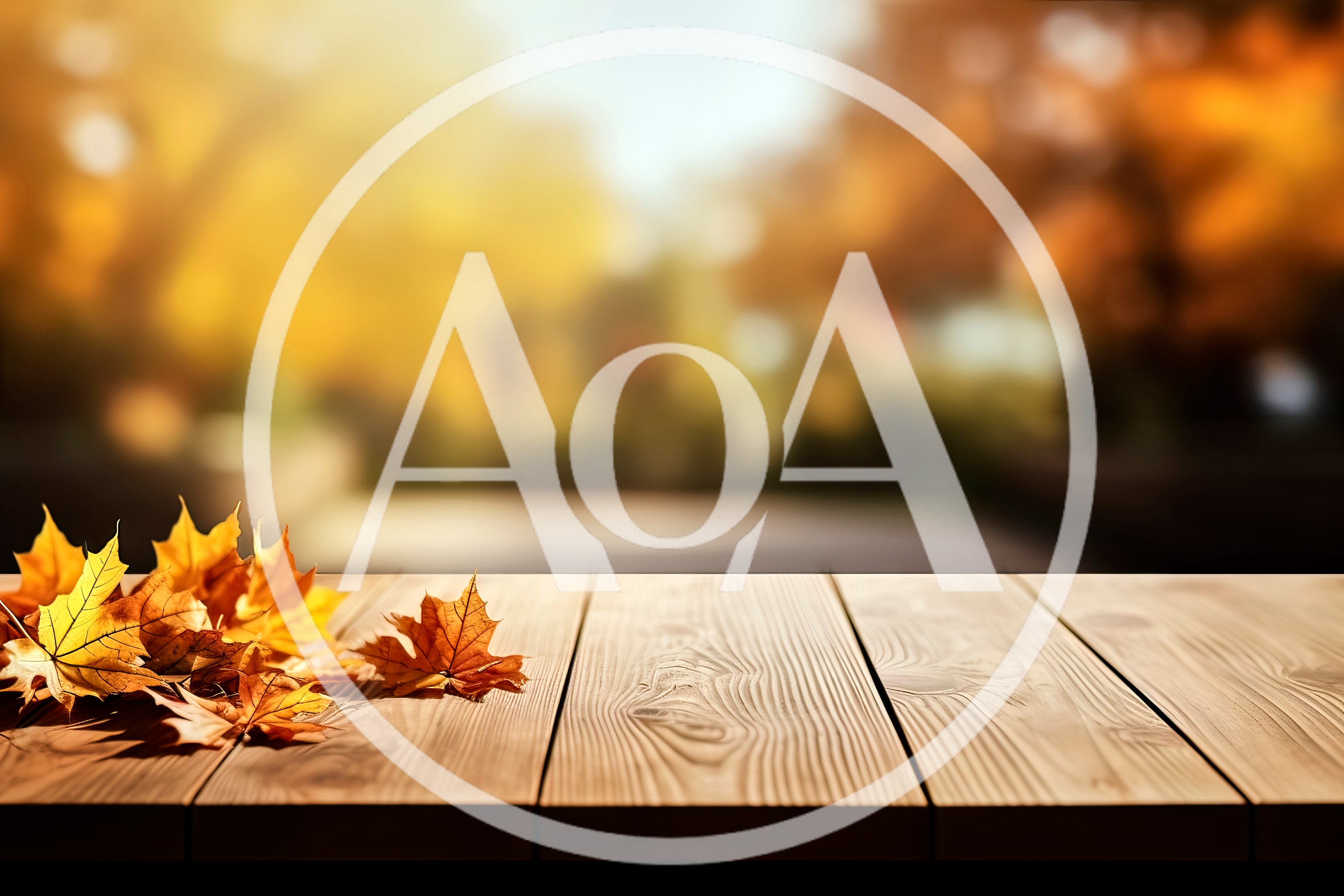 Autumn Maple Leaves On A Rustic Wooden Table