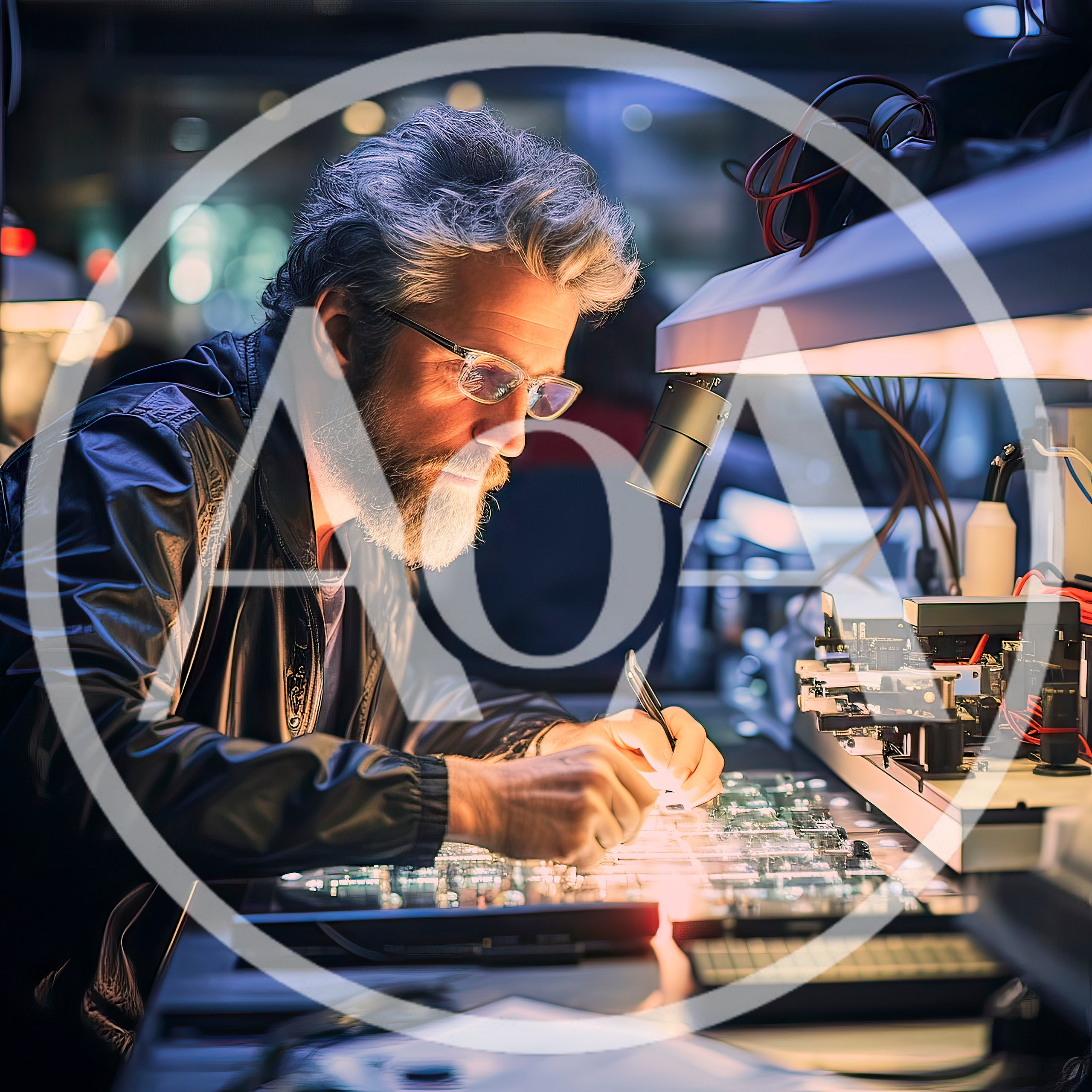 Professional Engineer Repairing Complex Circuit Board