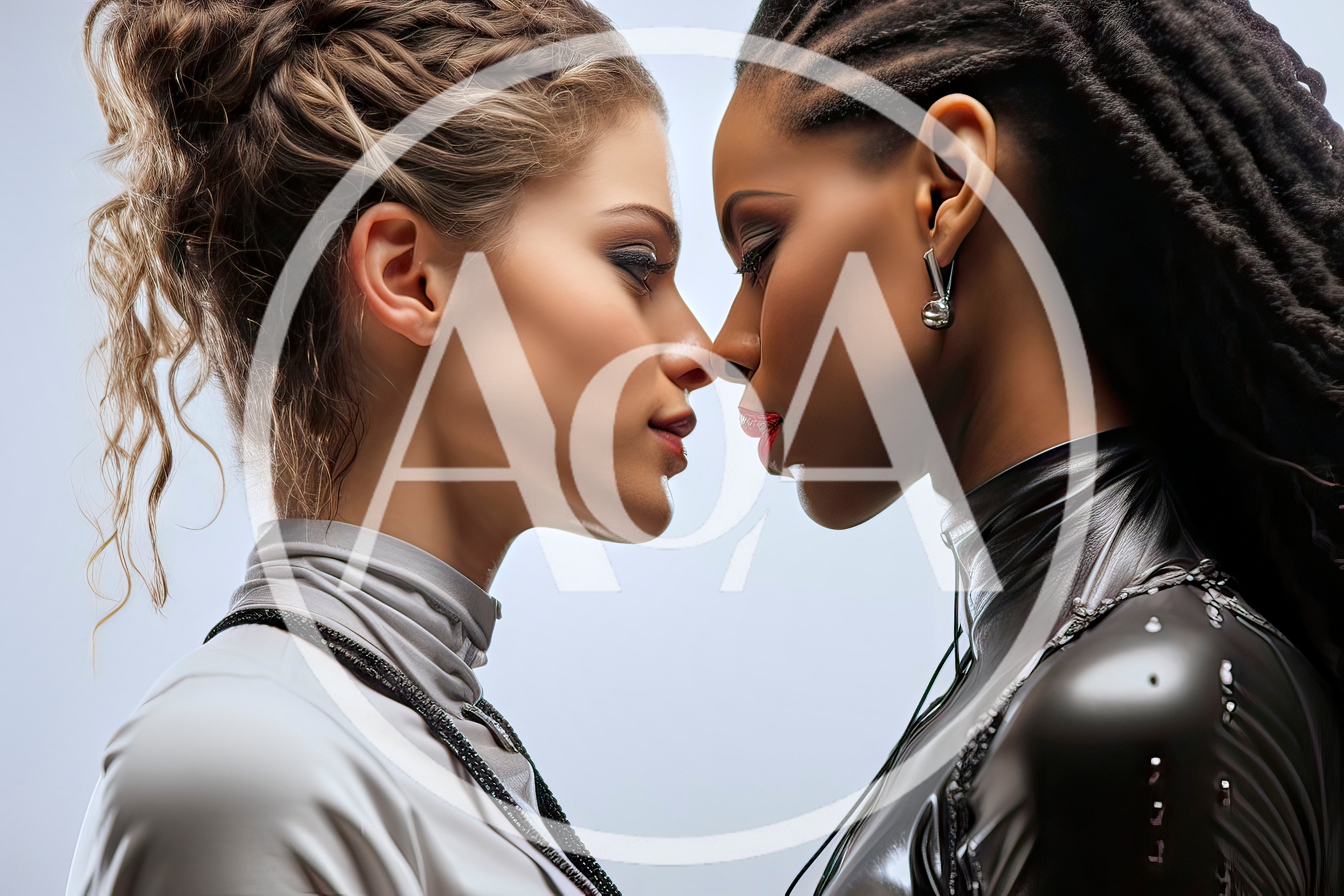 Two Women Facing Each Other In Intimate Portrait