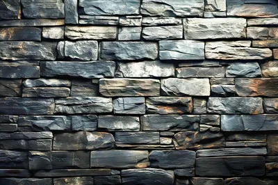 Textured Stacked Stone Wall Background