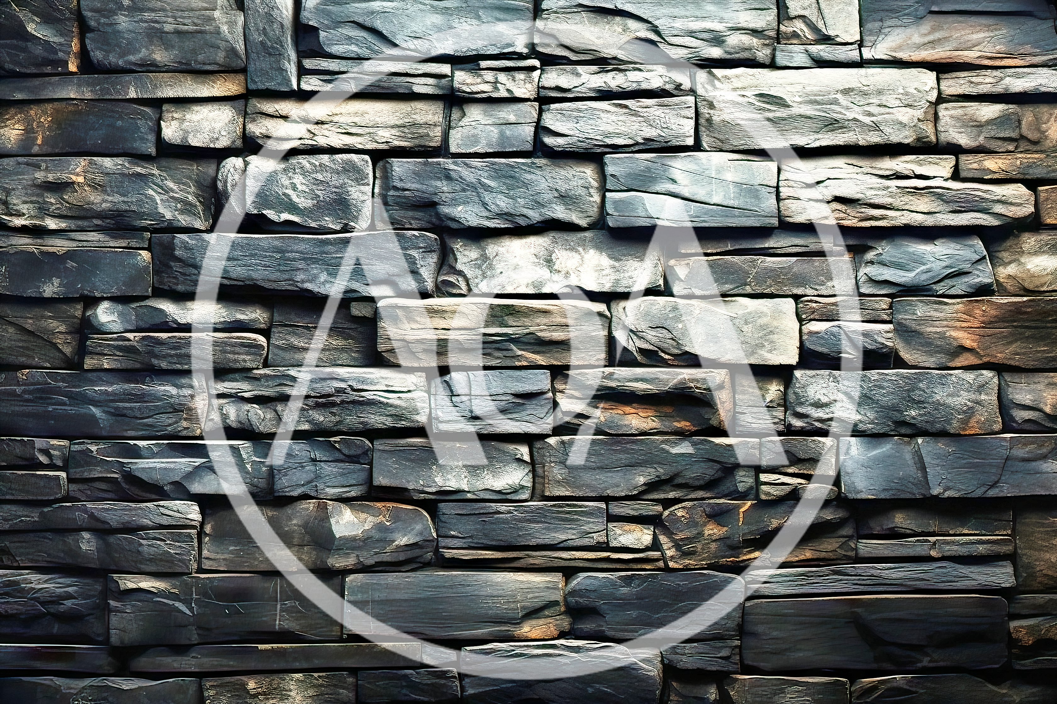 Textured Stacked Stone Wall Background
